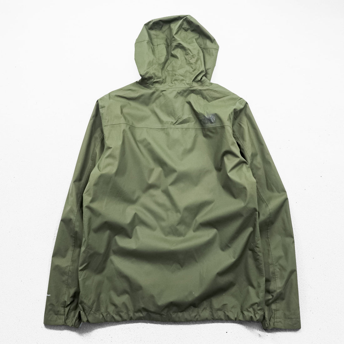 The North Face Hooded Rain Jacket Olive Green Mesh Lined Chest Pocket Men’s M