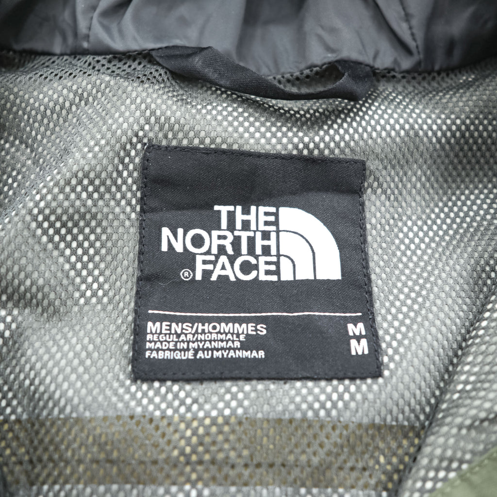 The North Face Hooded Rain Jacket Olive Green Mesh Lined Chest Pocket Men’s M