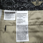 DOCKERS (Levi Strauss) Utility Cargo Pants L Black, White Patterned ALPHA KHAKI Unused 75798-0009