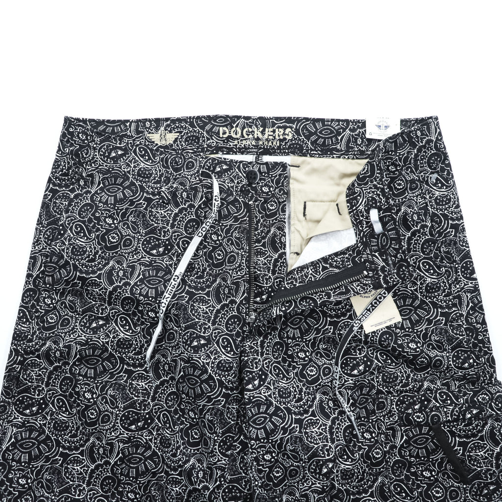 DOCKERS (Levi Strauss) Utility Cargo Pants L Black, White Patterned ALPHA KHAKI Unused 75798-0009