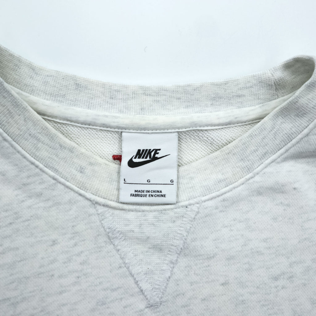 NIKE クラブフリース Club Fleece Crewneck 前V スウェット トレーナー L グレー Birch Heather