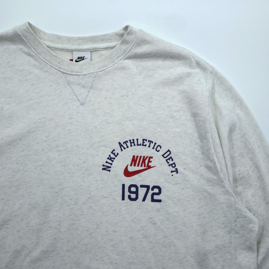 NIKE クラブフリース Club Fleece Crewneck 前V スウェット トレーナー L グレー Birch Heather
