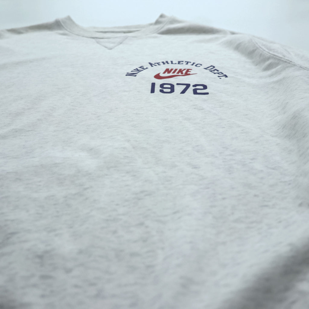 NIKE クラブフリース Club Fleece Crewneck 前V スウェット トレーナー L グレー Birch Heather