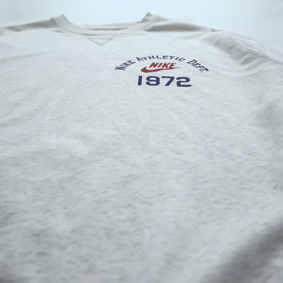 NIKE クラブフリース Club Fleece Crewneck 前V スウェット トレーナー L グレー Birch Heather