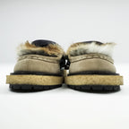 sacai Made in Japan Mules Fur Sandals US9 Beige Platform 19-02136M
