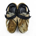 sacai Made in Japan Mules Fur Sandals US9 Beige Platform 19-02136M
