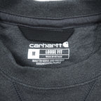 carhartt ルーズフィット 前V スウェット トレーナー M グレー 裏起毛 ワンポイント 刺繍 LOOSE FIT TS0124