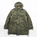 German Army Parka Olive Hooded Military Coat with Pile Sherpa Liner Size 44