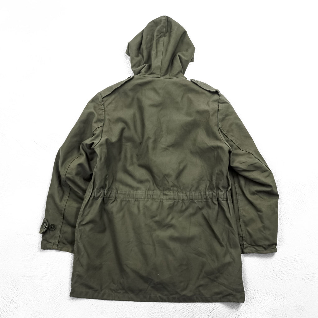 German Army Parka Olive Hooded Military Coat with Pile Sherpa Liner Size 44