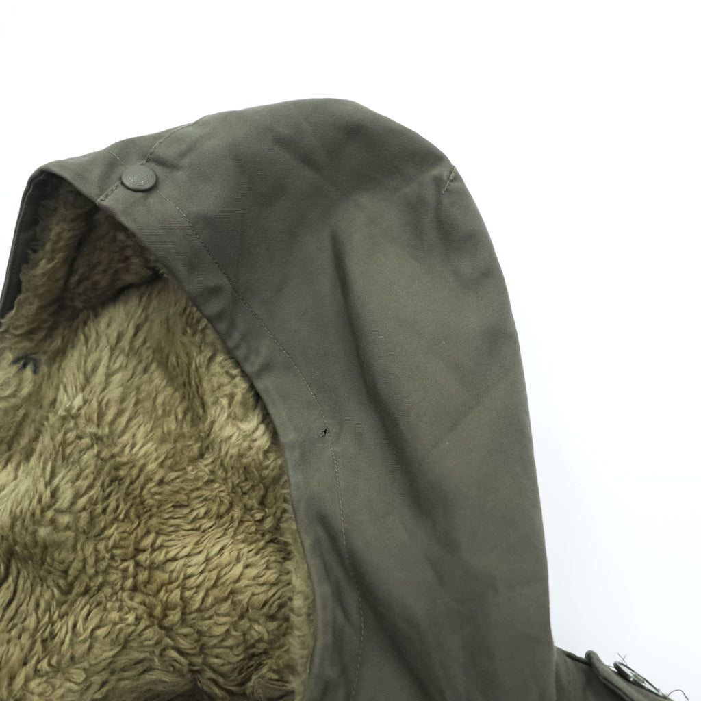 German Army Parka Olive Hooded Military Coat with Pile Sherpa Liner Size 44