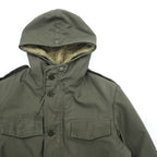 German Army Parka Olive Hooded Military Coat with Pile Sherpa Liner Size 44