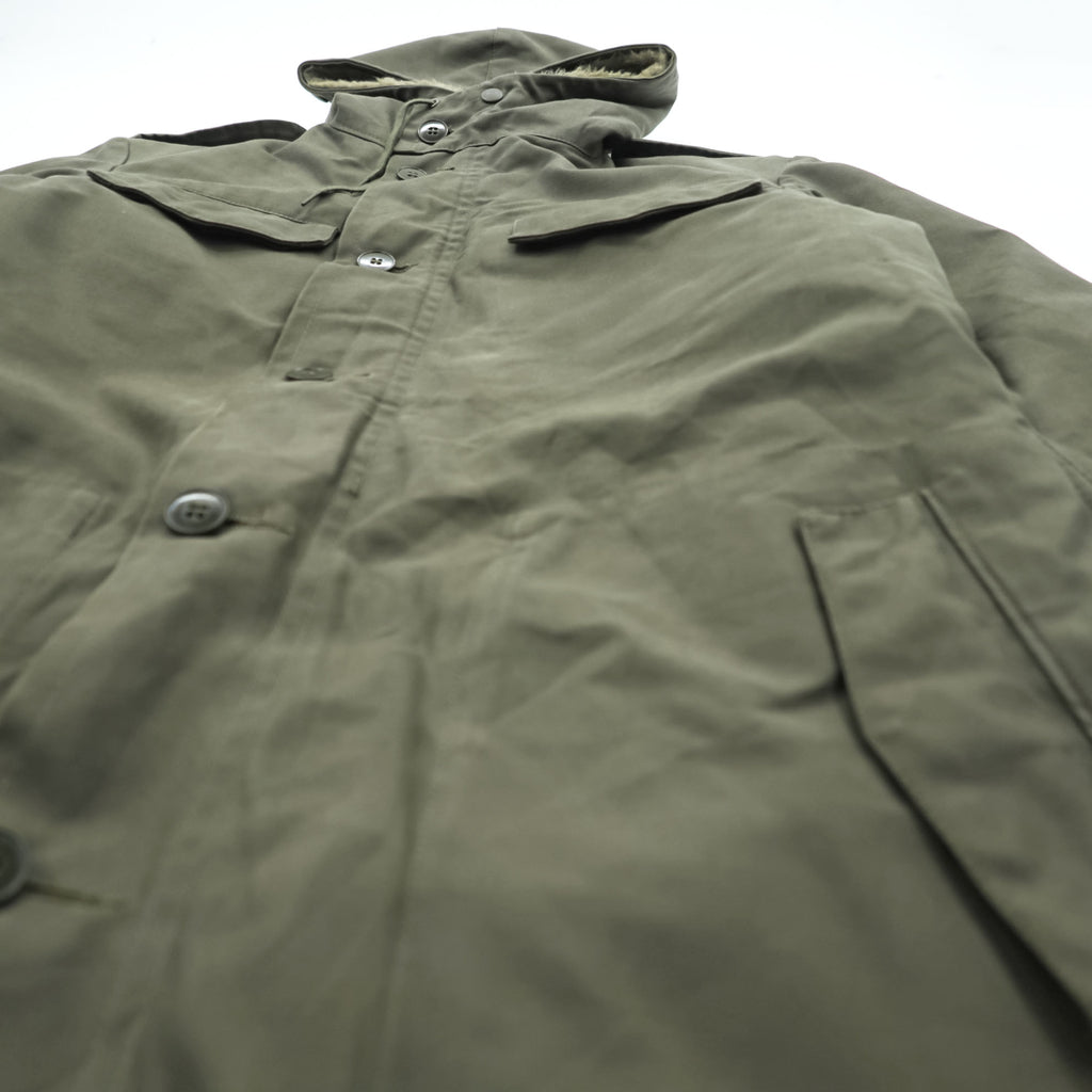 German Army Parka Olive Hooded Military Coat with Pile Sherpa Liner Size 44