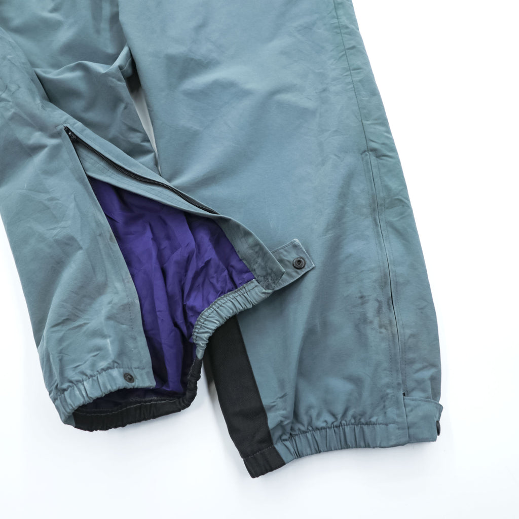 SIERRA DESIGNS 90s Vintage Canadian Made Shell Outdoor Pants XL, Gray, Black, Gore-Tex Waterproof, BLACK WATER DESIGNS LIMITED