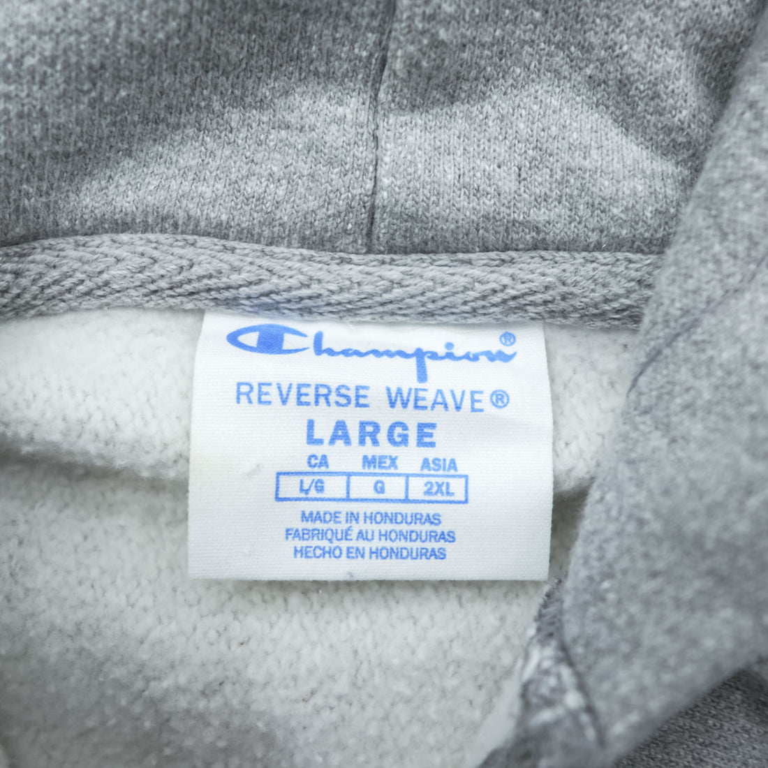 Champion Reverse Weave Zip Up Hoodie, Size XL, Gray, Brushed Lining, Embroidered Logo