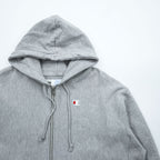 Champion Reverse Weave Zip Up Hoodie, Size XL, Gray, Brushed Lining, Embroidered Logo