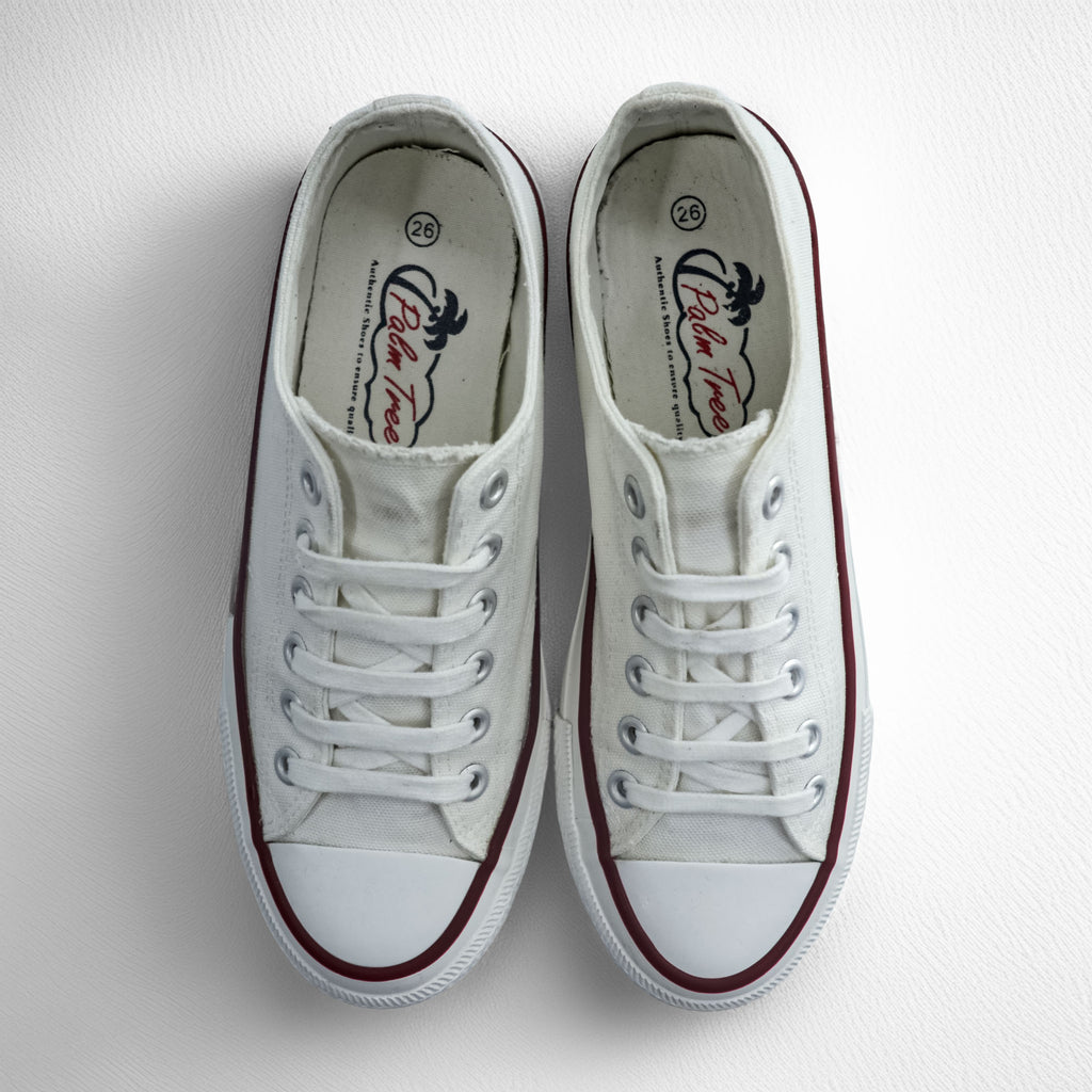 Palm Tree Low-Cut Sneakers US8 Canvas pt-306