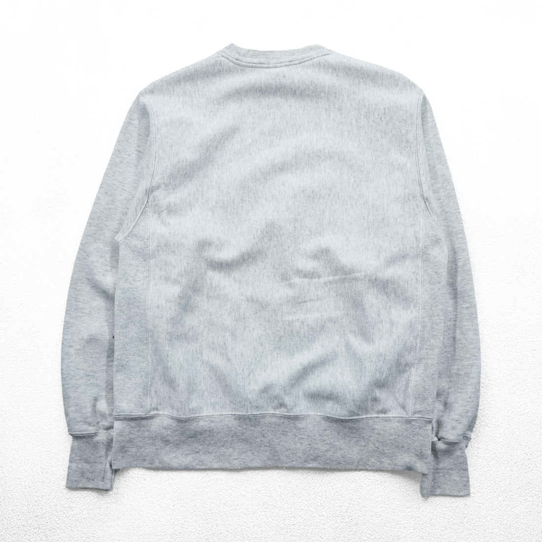 Champion Reverse Weave Crewneck Sweatshirt Gray Navy Print Medium
