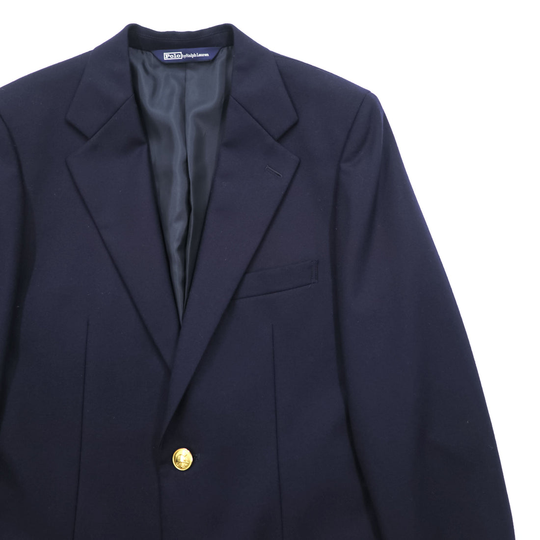 Polo Ralph Lauren 90年代 ヴィンテージ 2B テーラードジャケット ブレザー M ネイビー 紺ブレ 金ボタン