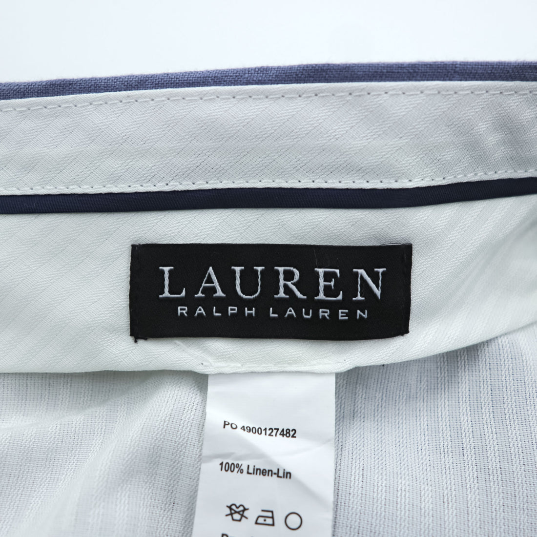 LAUREN RALPH LAUREN 90s Vintage Slacks Pants L Blue Tuck Pleated