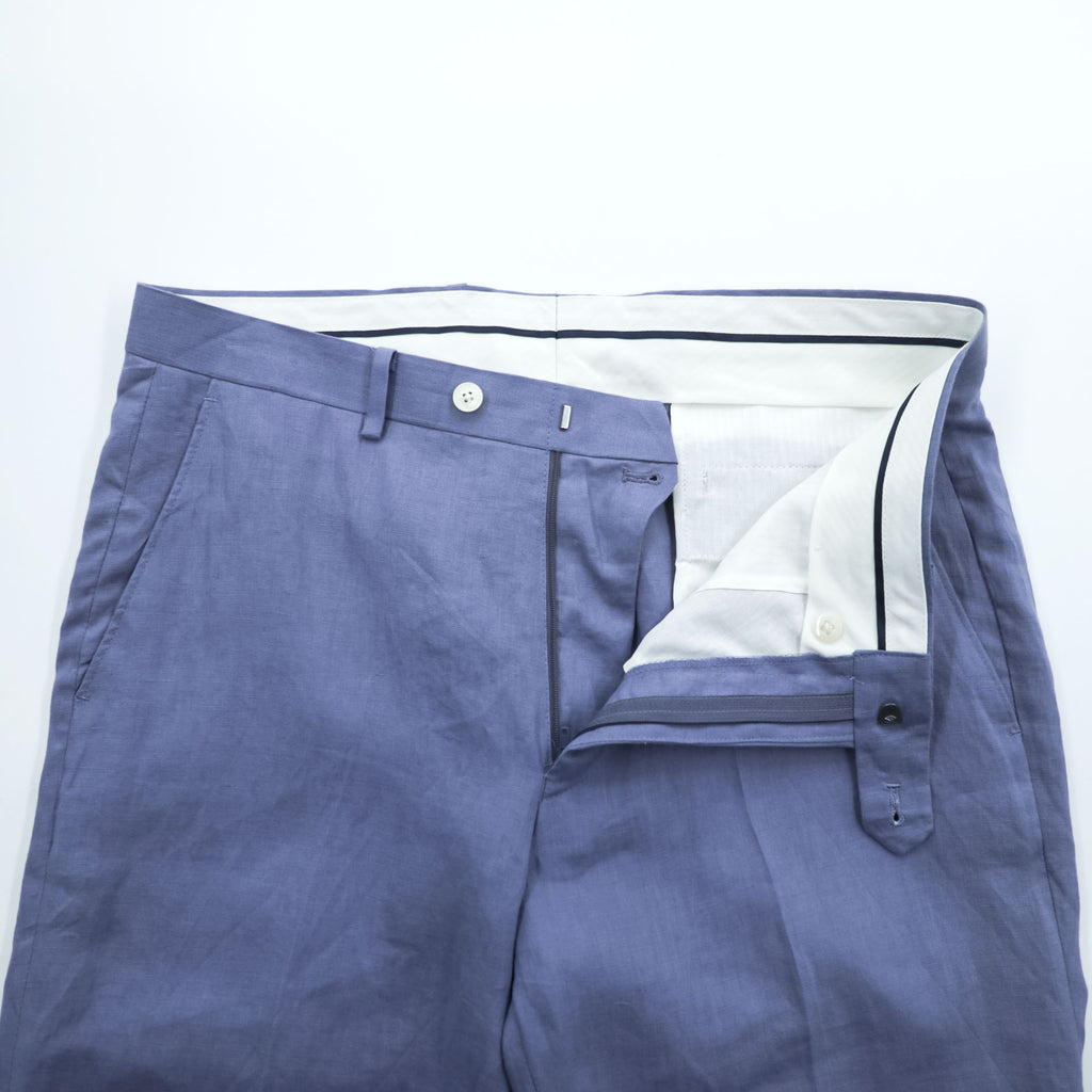 LAUREN RALPH LAUREN 90s Vintage Slacks Pants L Blue Tuck Pleated