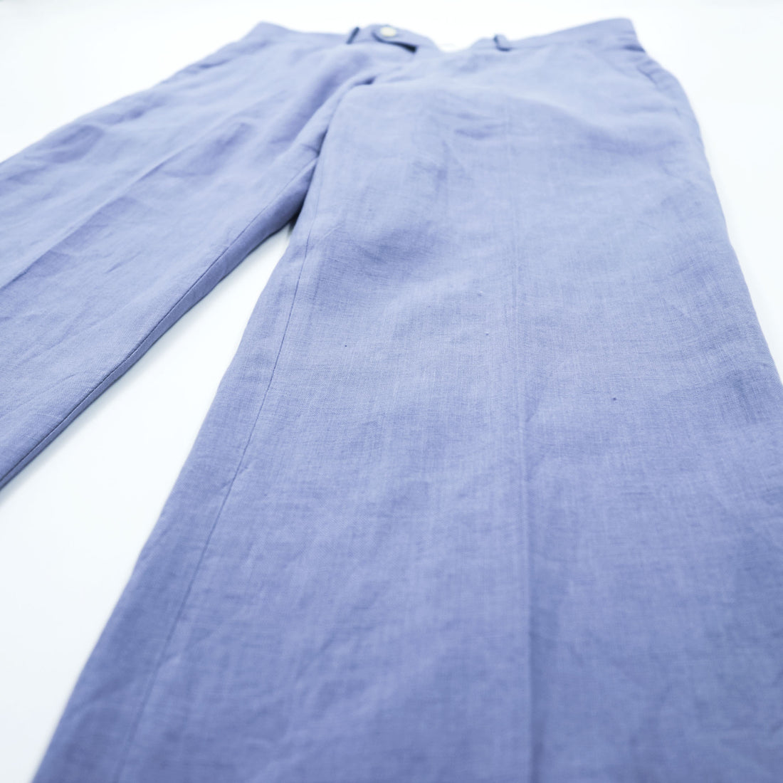 LAUREN RALPH LAUREN 90s Vintage Slacks Pants L Blue Tuck Pleated