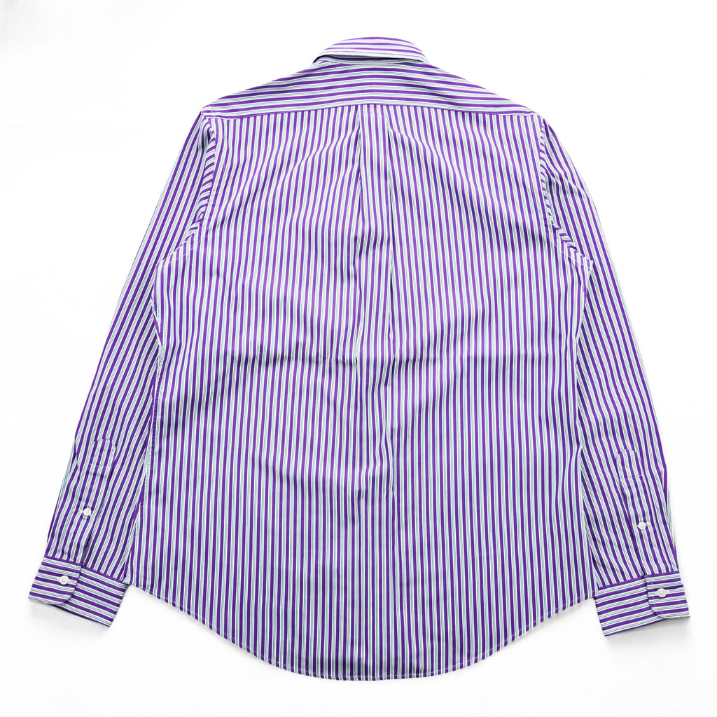 Polo Ralph Lauren 90年代 ヴィンテージ CUSTOM FIT 長袖 ストライプシャツ L ボタンダウン ロゴ 刺繍 DRESS SHIRT