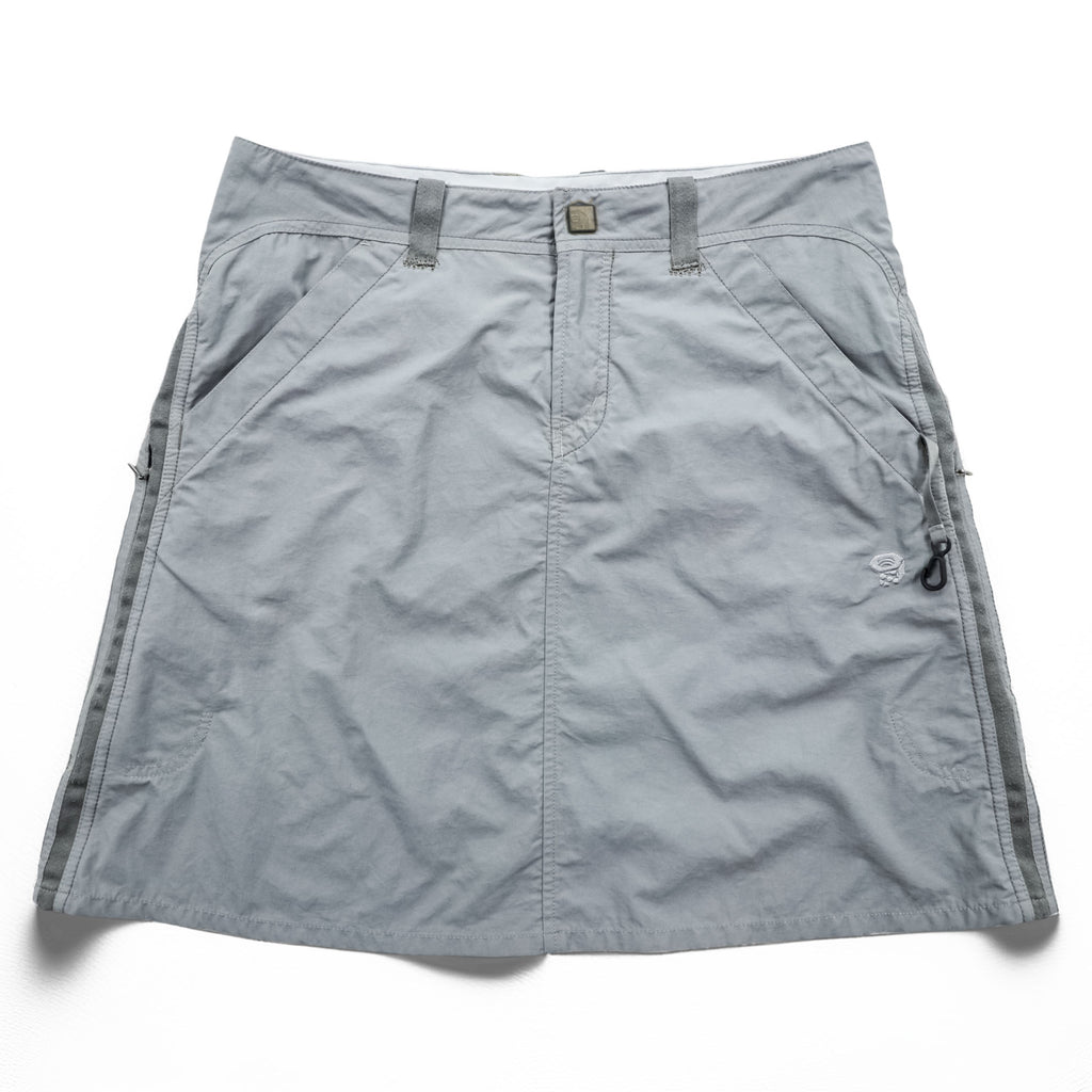 Mountain Hardwear Women’s Hiking Skirt Light Gray Front Zip Pocket Outdoor Size 8