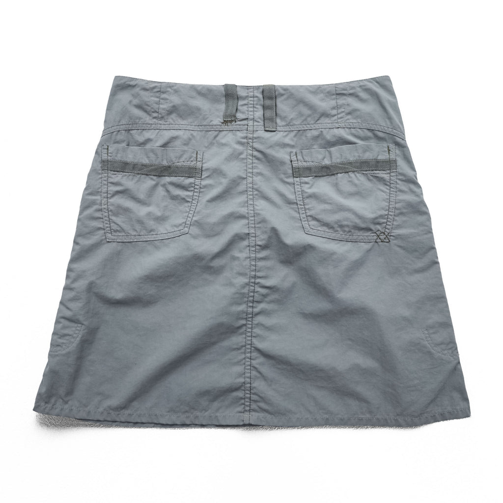 Mountain Hardwear Women’s Hiking Skirt Light Gray Front Zip Pocket Outdoor Size 8