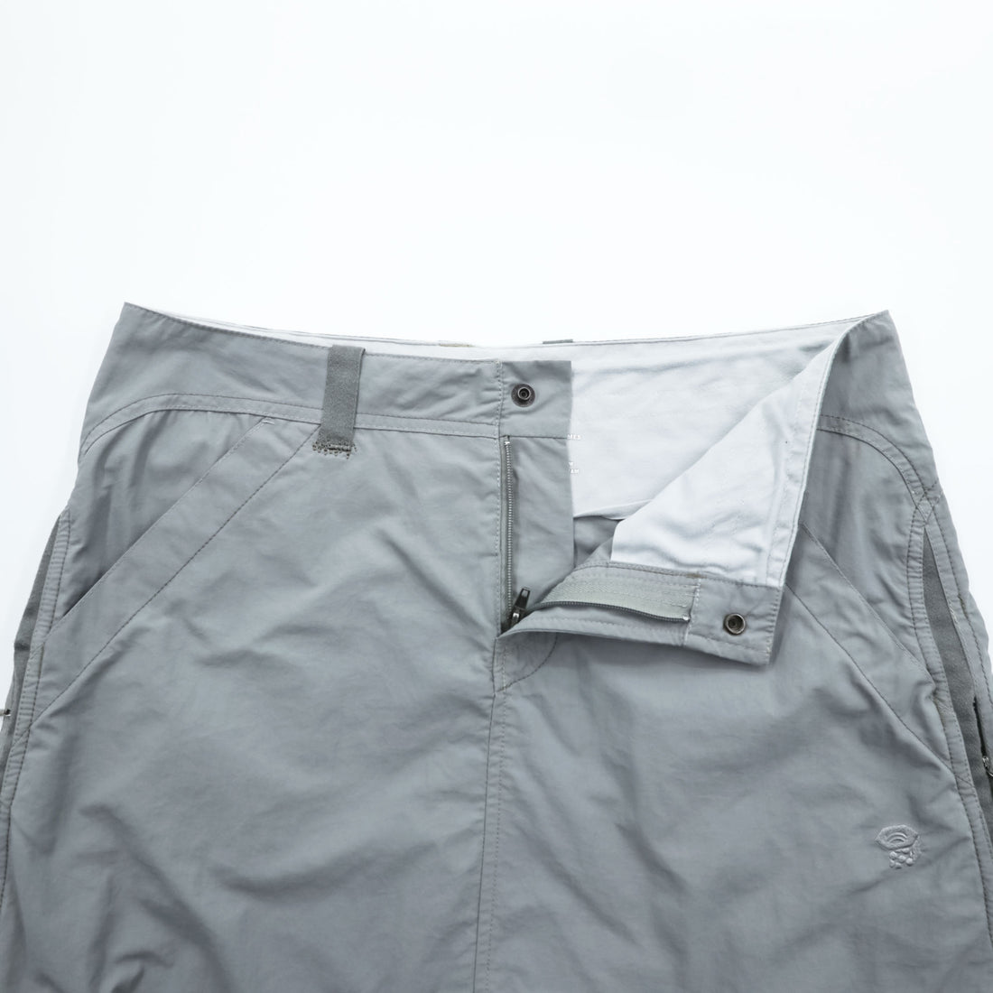 Mountain Hardwear Women’s Hiking Skirt Light Gray Front Zip Pocket Outdoor Size 8
