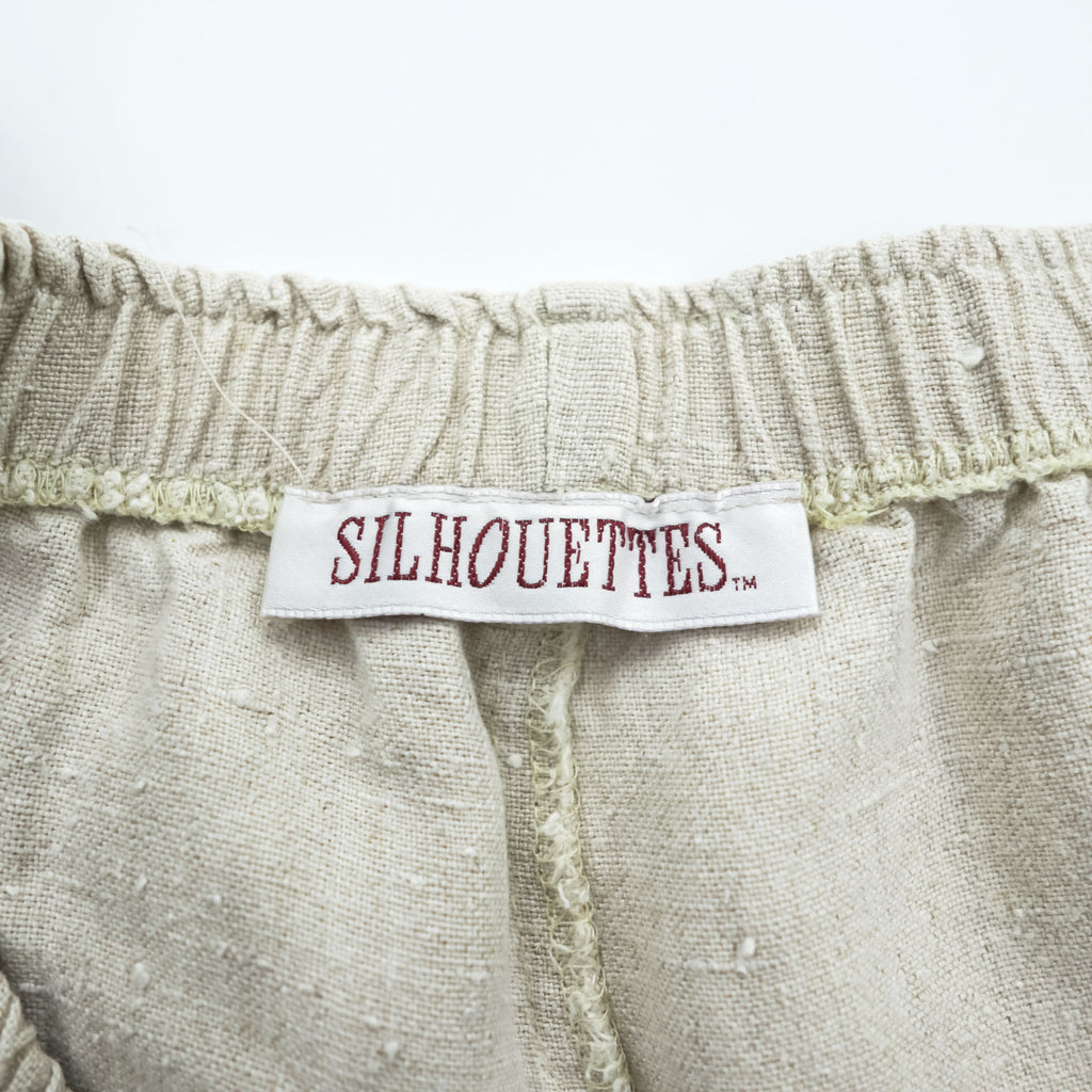 SILHOUETTES 90年代 USA製 ヴィンテージ リネン イージーパンツ XL ナチュラル ベージュ ワイド