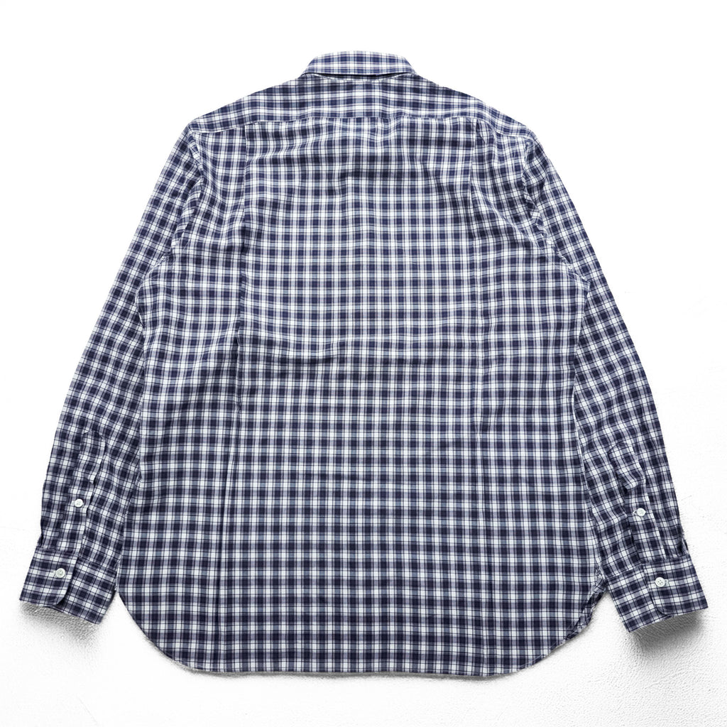 Polo Ralph Lauren 90年代 ヴィンテージ Estate 長袖 シャツ L ネイビー チェック ワイドカラー