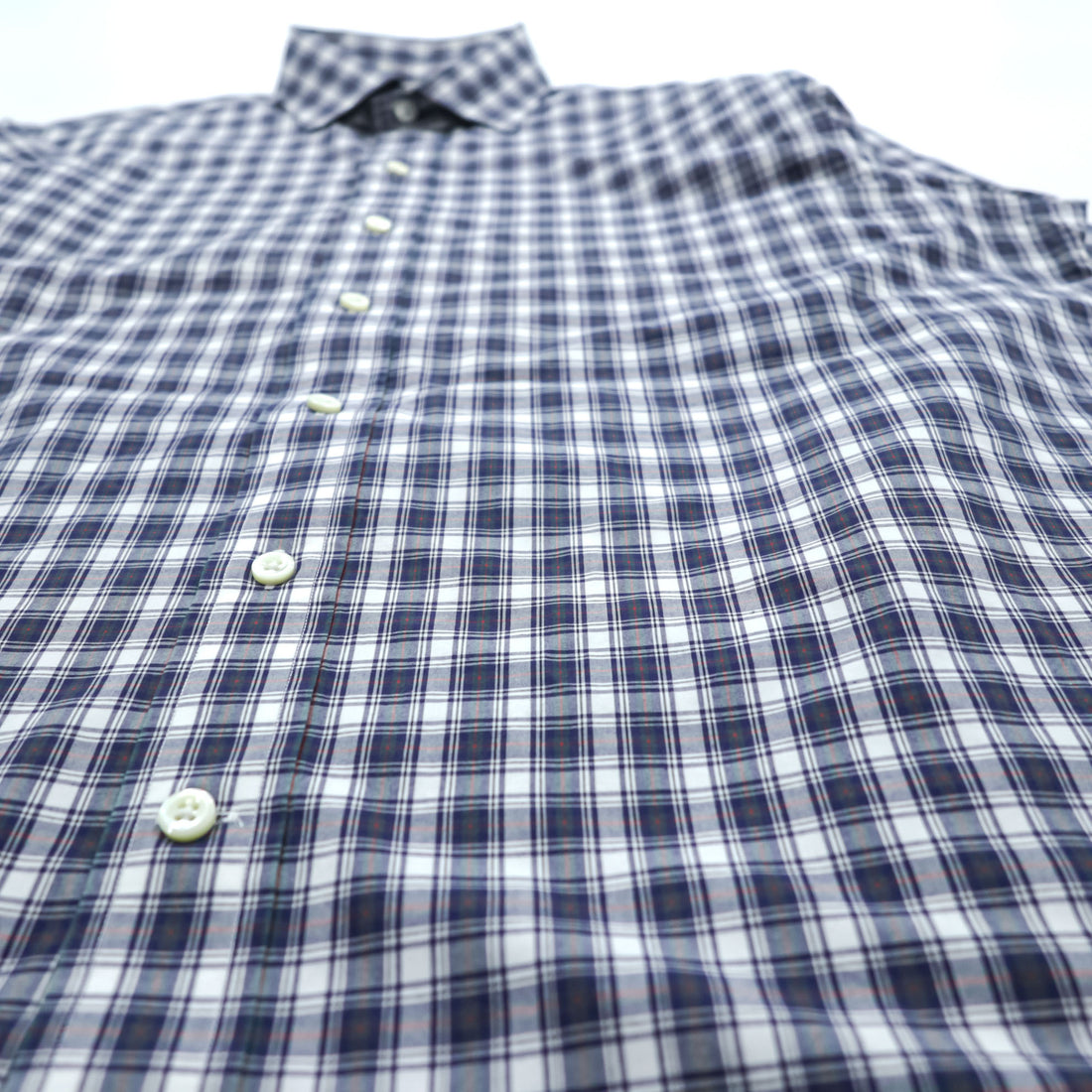 Polo Ralph Lauren 90年代 ヴィンテージ Estate 長袖 シャツ L ネイビー チェック ワイドカラー