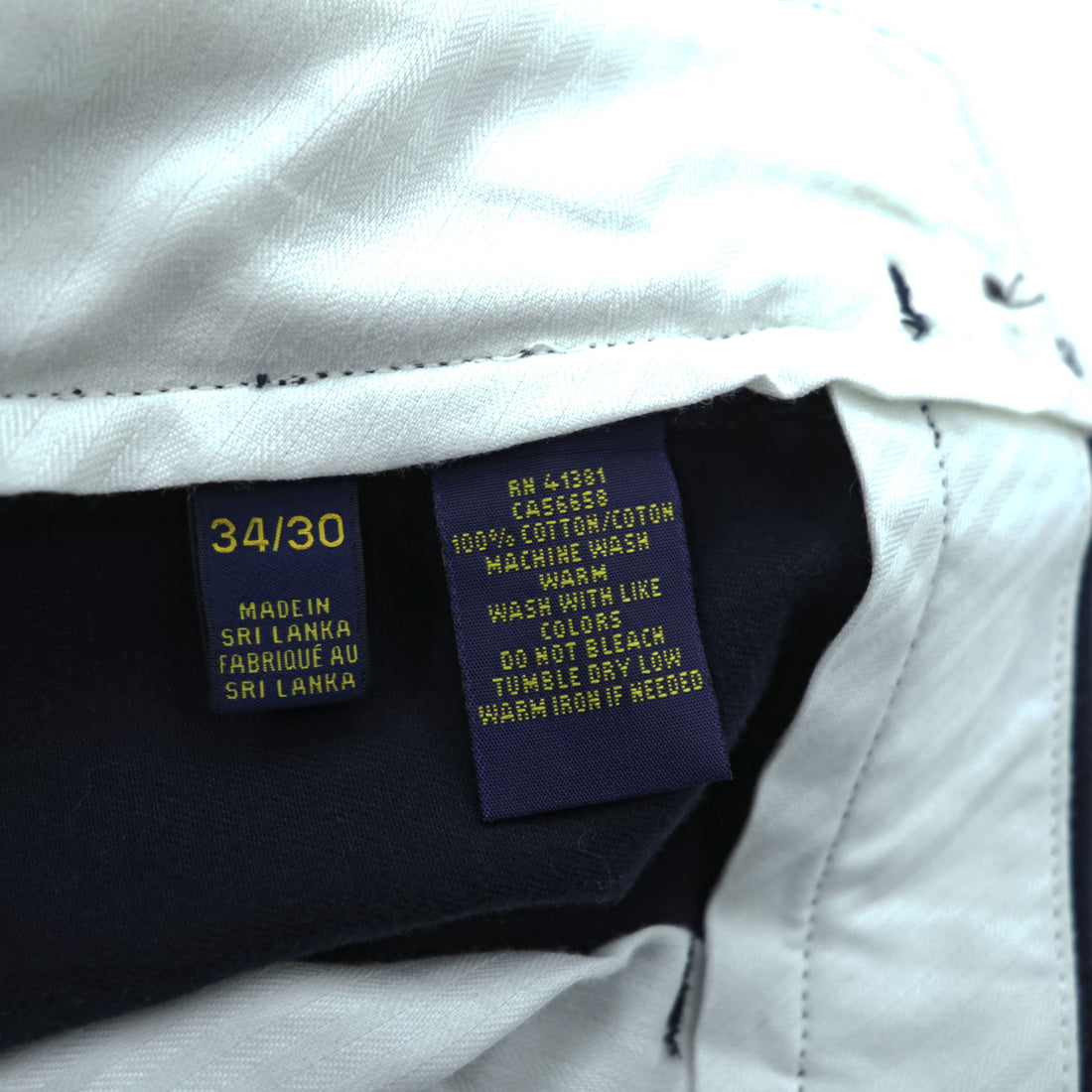 Polo Ralph Lauren チノパンツ コットン スラックス L ネイビー SLIM FIT