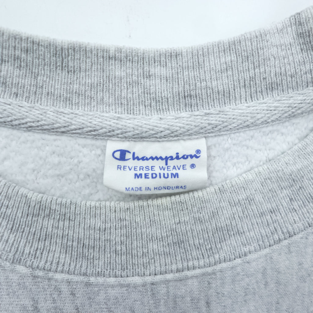 Champion リバースウィーブ REVERSE WEAVE カレッジ スウェット トレーナー XL グレー アーチロゴ 3段プリント 染み込み NOTRE DAME