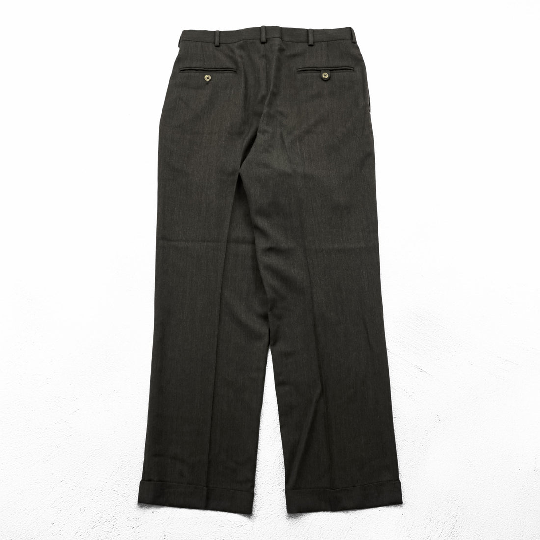 TOMMY HILFIGER 90s Vintage 2-Tuck Pleated Cuffed Slacks M Brown