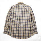 L.L.Bean 80年代 ヴィンテージ 長袖 チェックシャツ M ベージュ 胸ポケット