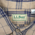 L.L.Bean 80年代 ヴィンテージ 長袖 チェックシャツ M ベージュ 胸ポケット