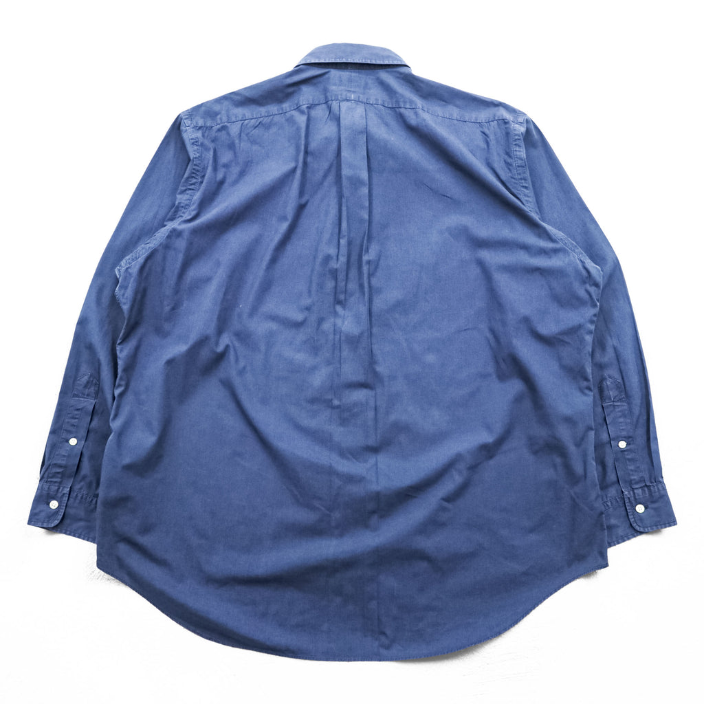 Polo Ralph Lauren 90s Vintage Long-Sleeve Button-Down Shirt, Size XL and up, Navy, Small Pony Logo Embroidery, YARMOUTH