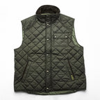 Polo Ralph Lauren 90年代 キルティングベスト XL カーキ 中綿 コーデュロイ襟 ジップ スナップボタン