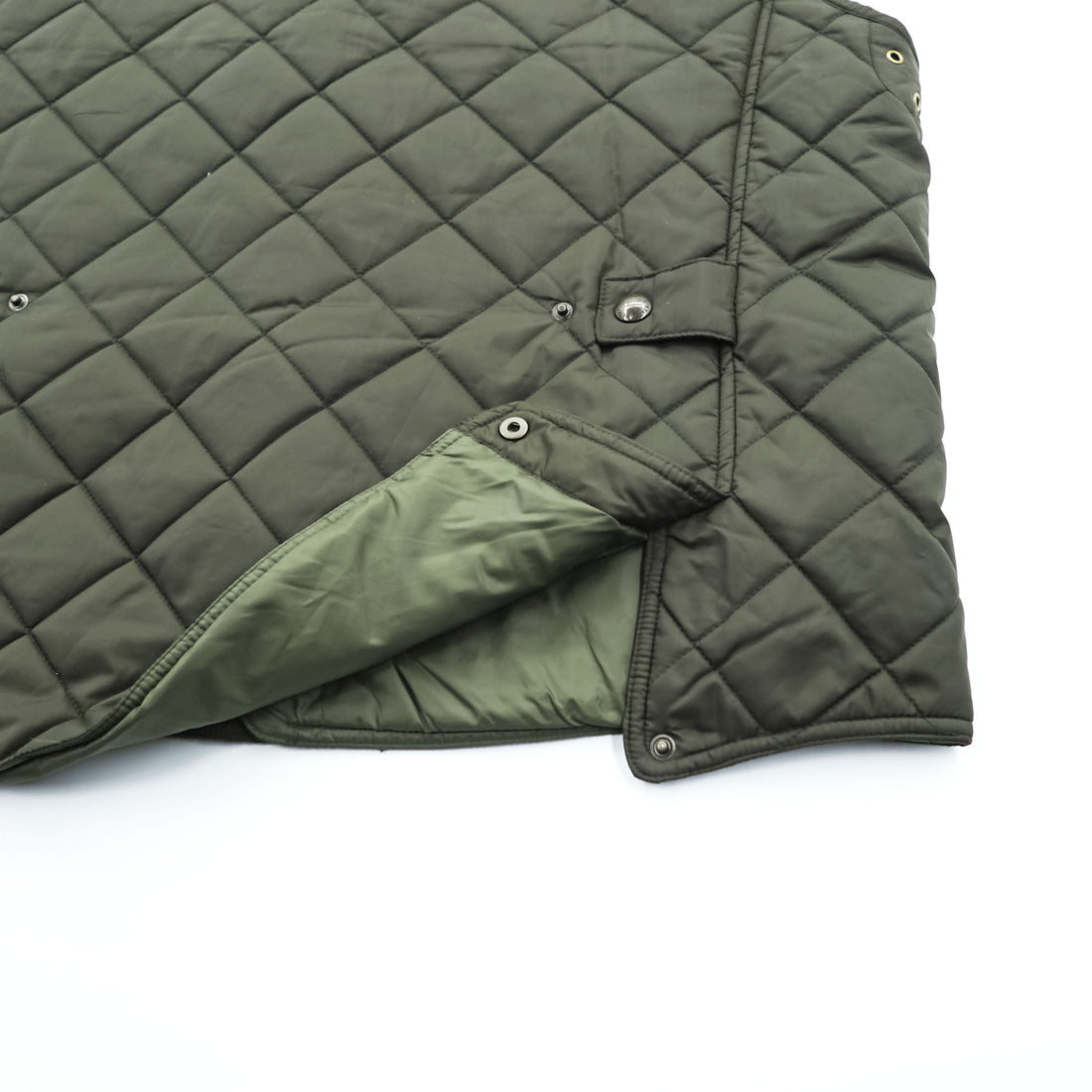 Polo Ralph Lauren 90年代 キルティングベスト XL カーキ 中綿 コーデュロイ襟 ジップ スナップボタン
