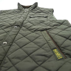 Polo Ralph Lauren 90年代 キルティングベスト XL カーキ 中綿 コーデュロイ襟 ジップ スナップボタン