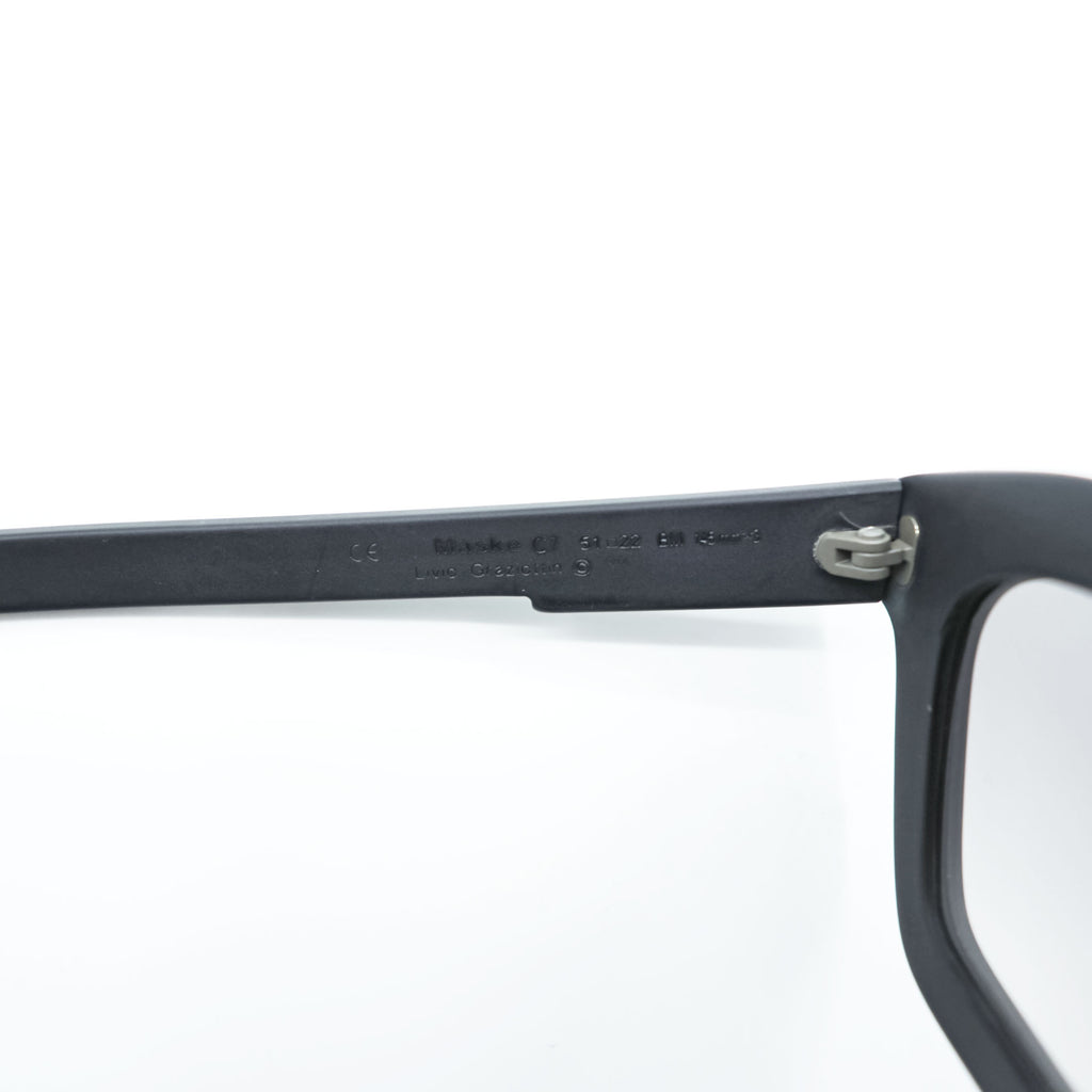 KUBORAUM サングラス Maske C7 マット ブラック アセテート 51-22 BM イタリア製