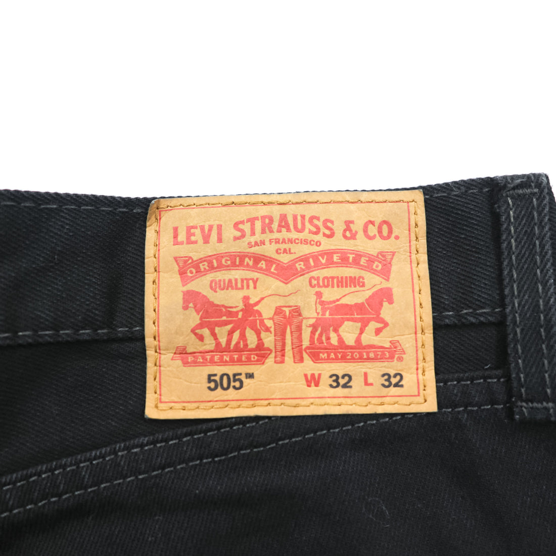 Levi's 505 デニムパンツ ジーンズ M ブラック ストレート ジッパーフライ 00505-0260