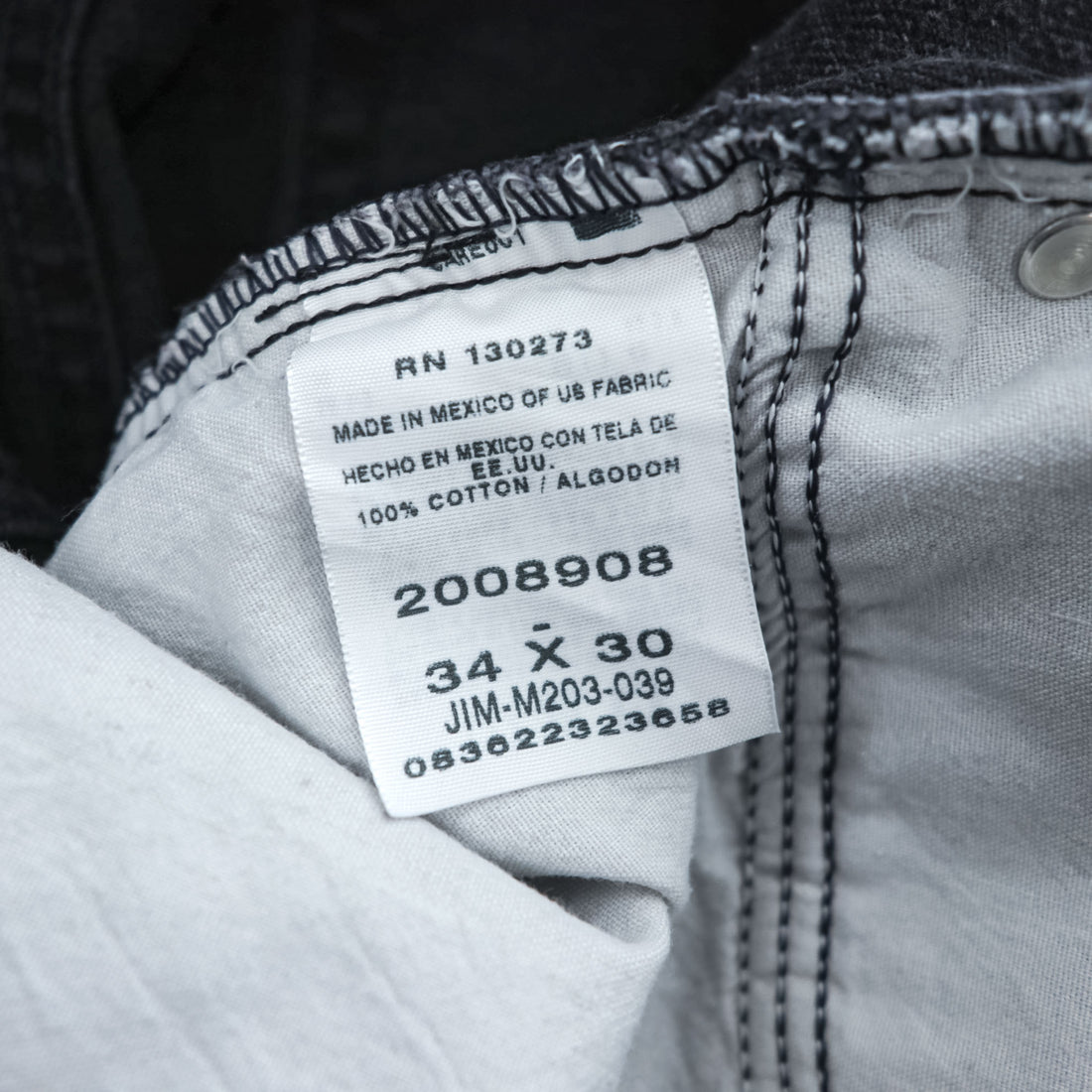 Lee 5ポケット デニムパンツ ジーンズ L ブラック REGULAR FIT ジッパーフライ 2008908