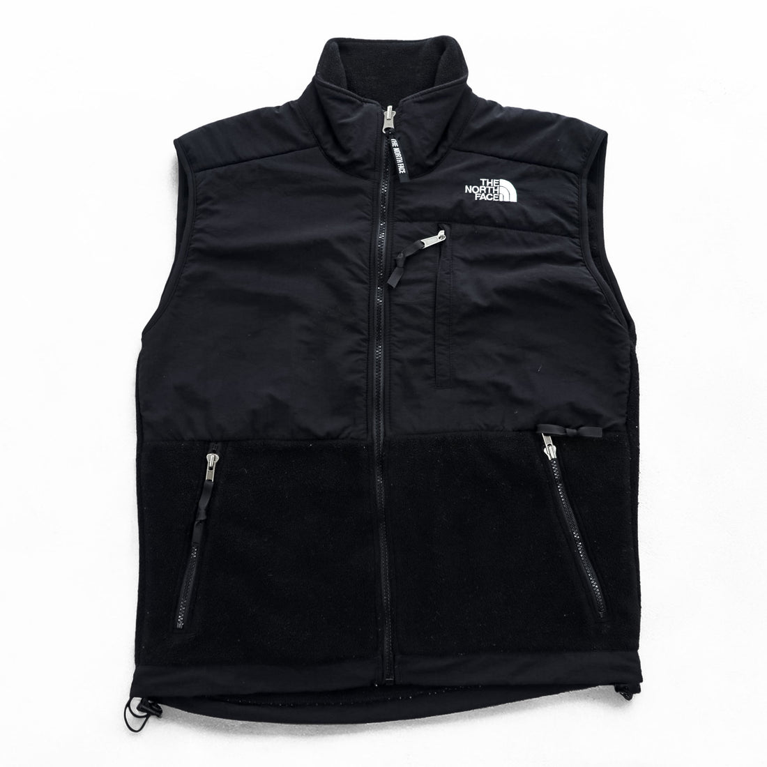 THE NORTH FACE デナリ ナイロン切替 フリースベスト S ブラック POLARTEC ポーラテック ドローコード