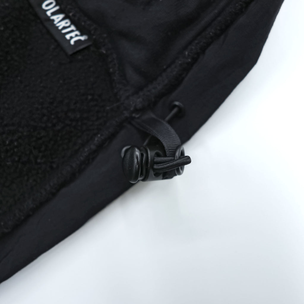 THE NORTH FACE デナリ ナイロン切替 フリースベスト S ブラック POLARTEC ポーラテック ドローコード