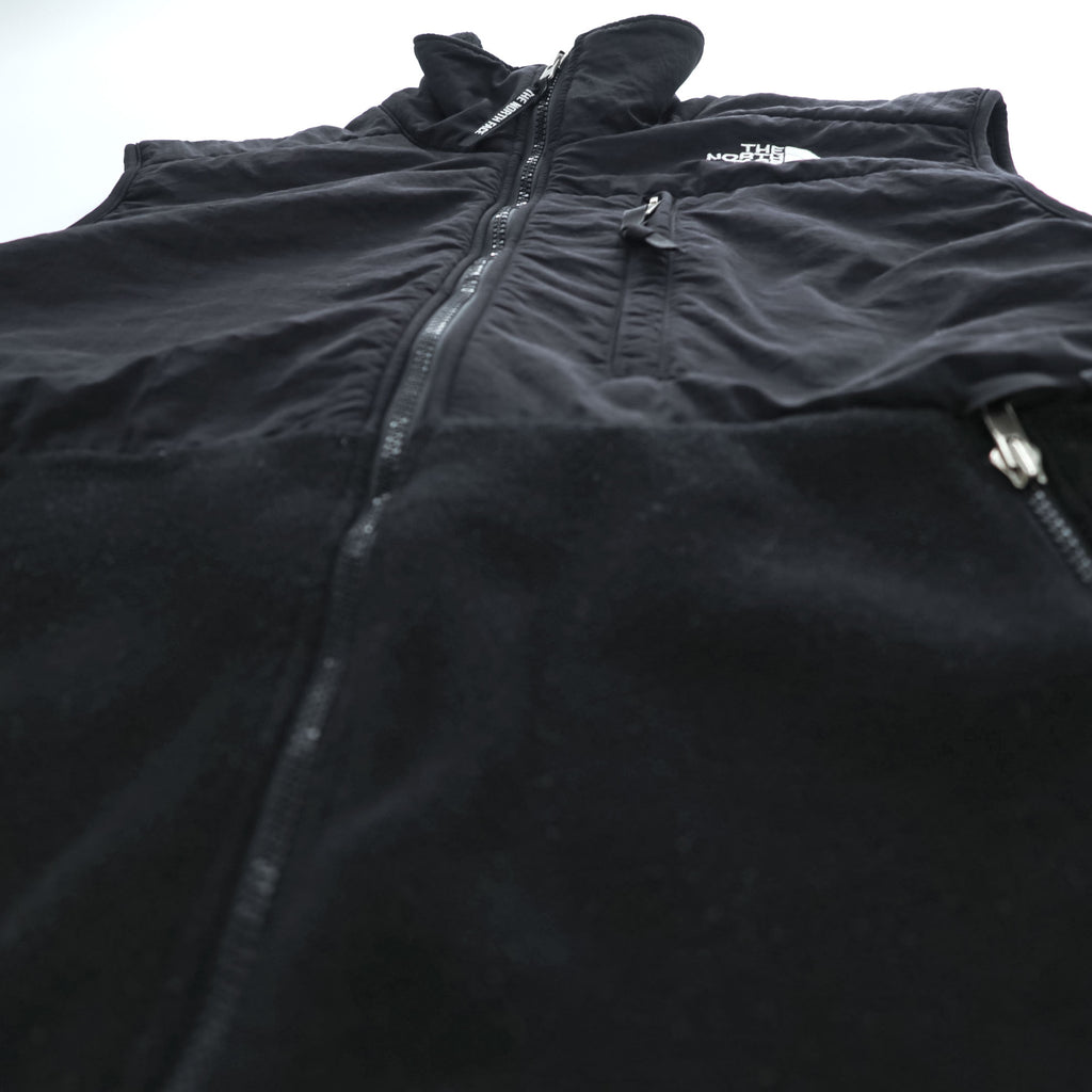 THE NORTH FACE デナリ ナイロン切替 フリースベスト S ブラック POLARTEC ポーラテック ドローコード