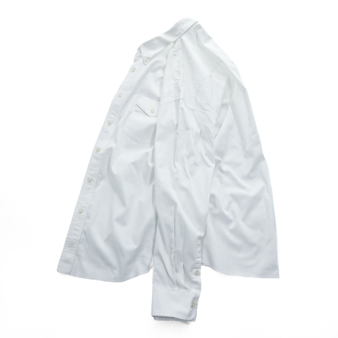 Wrangler Long-Sleeve Button-Down Shirt, Size XL, White Oxford
