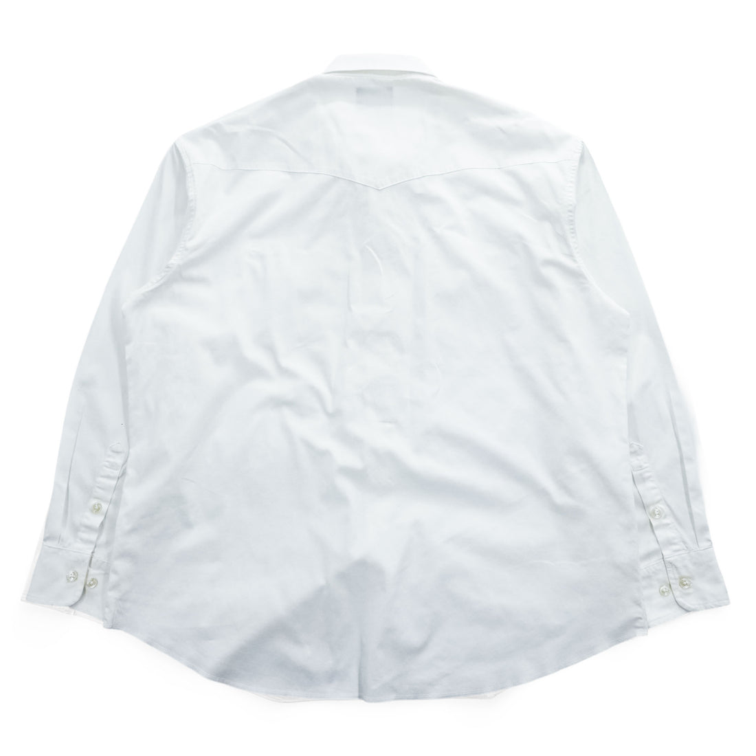 Wrangler Long-Sleeve Button-Down Shirt, Size XL, White Oxford