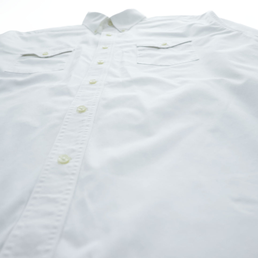 Wrangler Long-Sleeve Button-Down Shirt, Size XL, White Oxford